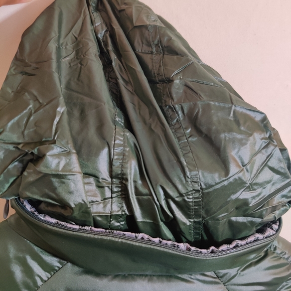 RAINFOREST Women's Emerald Green Down Full Zip Up Insulated Hood Puffer Jacket S - Picture 10 of 12